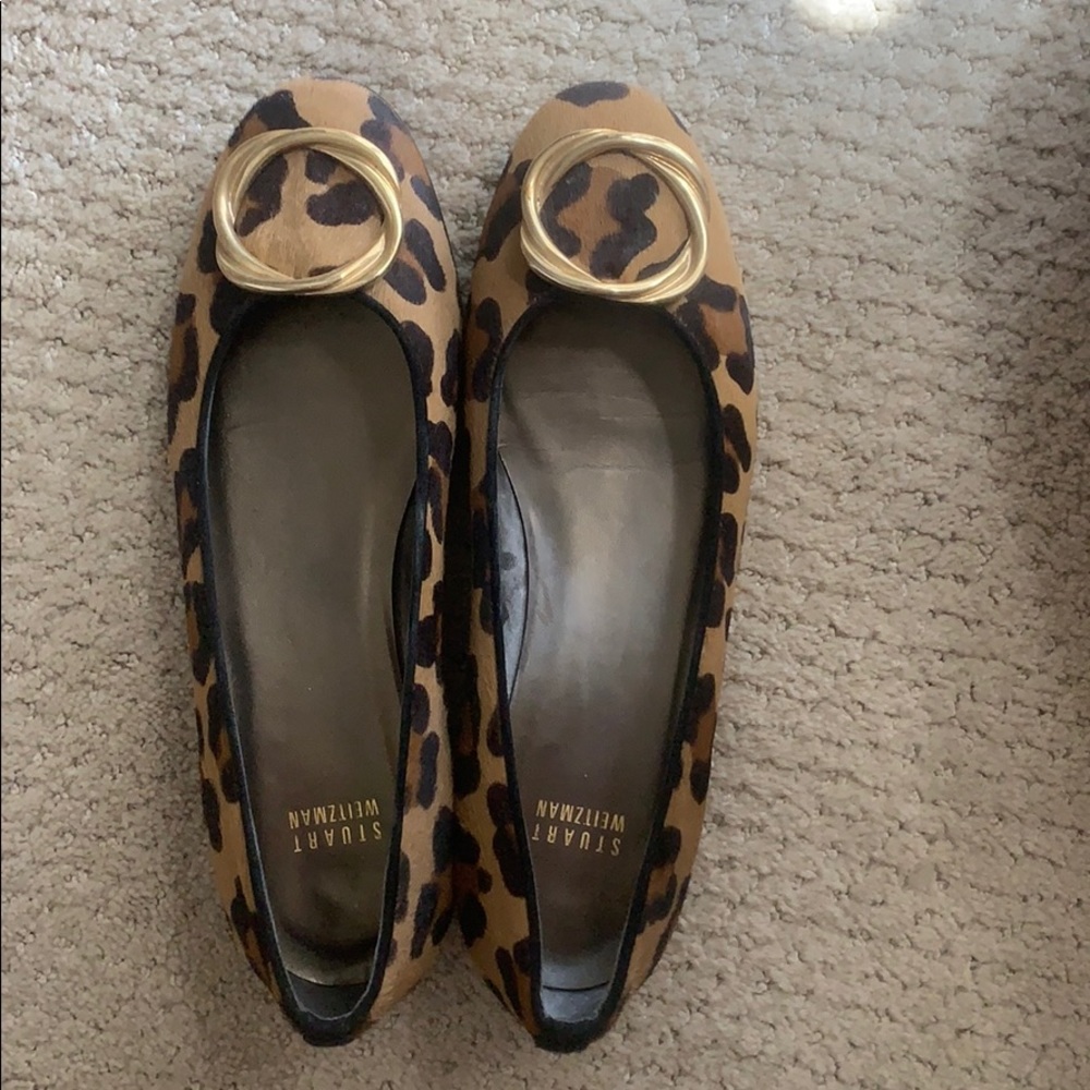 Stuart Weitzman cheetah print flats
